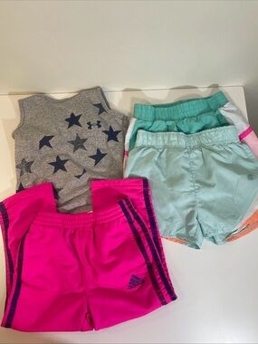 Girls Activewear Lot Of 4 Under Armour, Champions, Adidas athletic Toddler Sz 3T